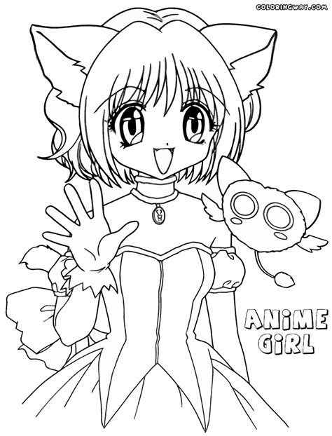 anime girl coloring pages coloring pages    print