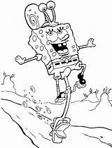 Spongebob Coloring Pages Gary Bob Sponge Disney Kids Printable Esponja sketch template