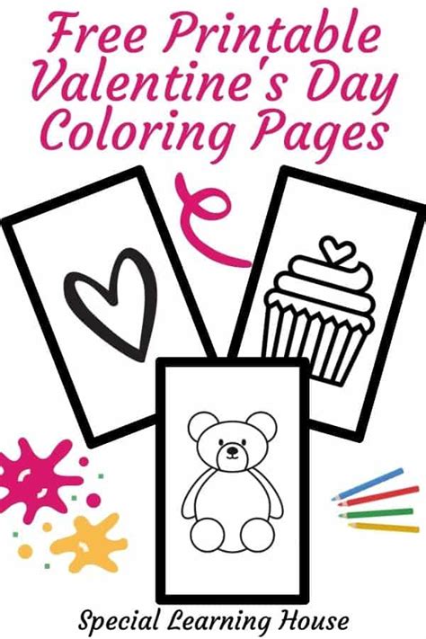 printable valentines day coloring pages special learning house