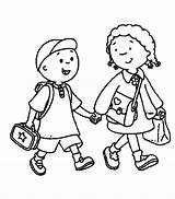 Sister Clipart Brother School Children Coloring Pages Sisters Siblings Baby Drawing Big Brothers Going Walking Back Color Cliparts Child Printable sketch template