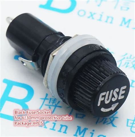 buy pcsset yt black fuse socket  mm protective tube fuse holder
