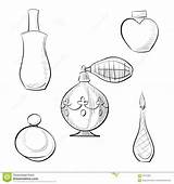 Perfume Bottle Outline Coloring Template sketch template