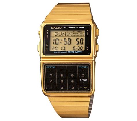 casio mens goldtone stainless vintage calculat   qvccom