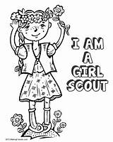 Scout Coloring Girl Daisy Pages Scouts Sheets Law Brownie Daisies sketch template