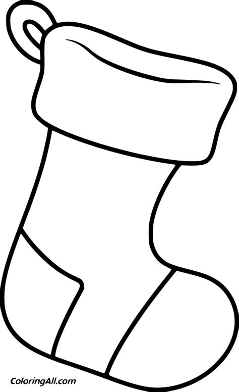 printable christmas stocking coloring pages  vector format