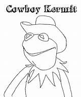 Kermit Frog Coloring Pages Drawing Cowboy Texas Getdrawings Hearts Coloringsky sketch template