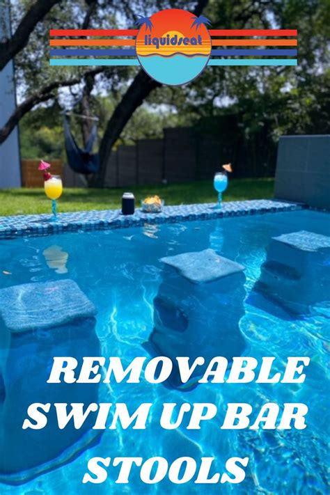 removable swim  bar stools swimming pool furniture