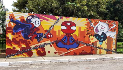 Tribute To Spider Verse From Local Grafitti Artist In Brazil R Marvel