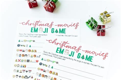 printable christmas emoji game play party plan