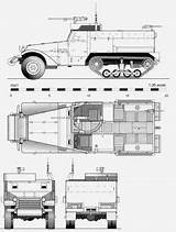 Blueprint Modeling 3d Track Half M2 Car Tanks sketch template