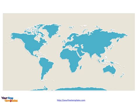 world map  continents  powerpoint templates
