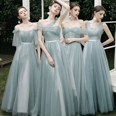 shipping  pretty bridesmaid dresses puffy multi layer lace tulle dress long sisters