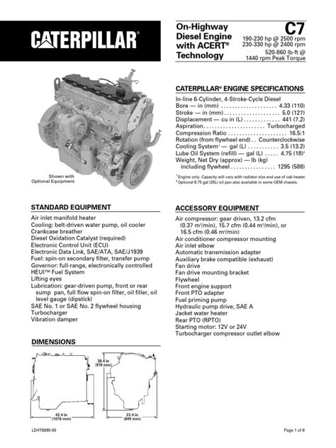 caterpillar  engine horsepower transmission mechanics