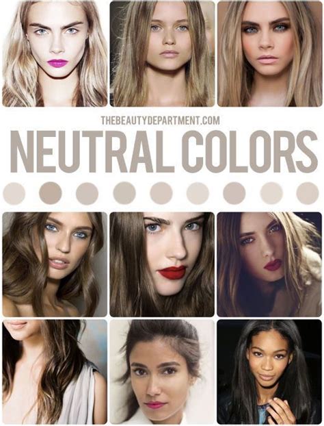 20 neutral skin tone hair color chart fashion style