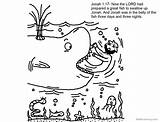 Jonah Coloring Whale Story Pages Printable Kids Getcolorings sketch template
