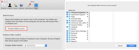 dropboxs selective sync  save space  small drives mac business solutions apple