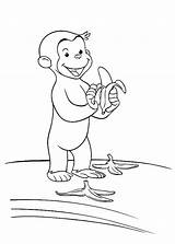 Coco Curious Affe Affen Neugierige Kinderserien Zeichnen Ausmalen Littering Peel Zeichentrick Ausmalbildermalvorlagen Besuchen Coloringhome sketch template