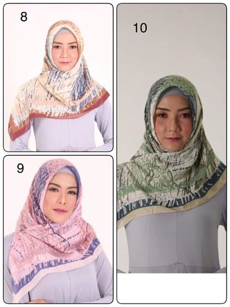harga jilbab elzatta segi empat motif terkini