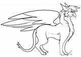 Griffin Coloring Cartoon Gryphon Pages Printable Drawing Drawings Categories sketch template