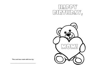 printable birthday card  mom png printables collection