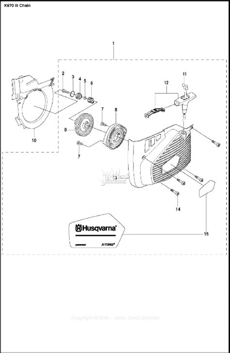 husqvarna   iii chain   parts diagram  starter