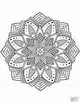 Tegninger Blomster Mandalas Farvelægning Supercoloring sketch template
