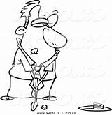 Outline Businessman Toonaday Golfer sketch template