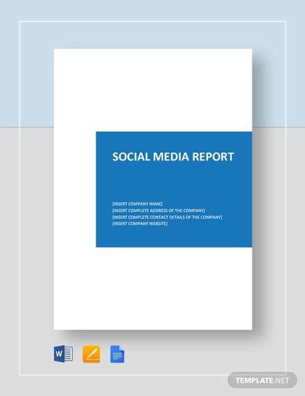 social media report templates  sample  format