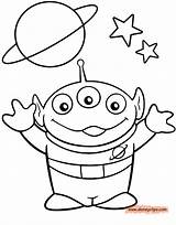 Alien Coloring Toy Story Pages Sheets Printable Disney Template Buzz Characters Drawing Colouring Line Toys Books Boy Lightyear Para Drawings sketch template