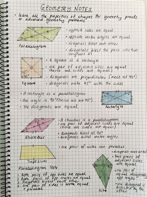 geometry study notes     handle geometry proofs