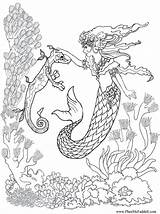 Mermaid Coloring Pages Getdrawings Swimming Drawing sketch template