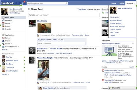 facebooks  simplified home page   bit complicated