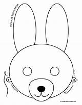 Mask Bunny Coloring sketch template