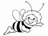 Coloring Bee Cartoon Library Clipart Pages sketch template