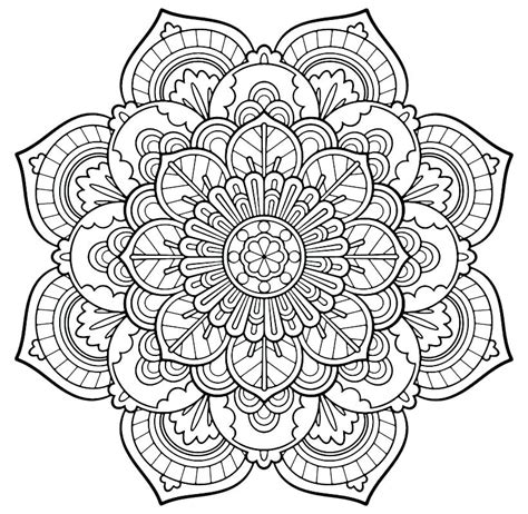 printable kaleidoscope coloring pages  adults  getcoloringscom