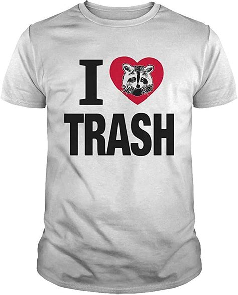 raccoon i love trash h e a r t best women trending t shirt