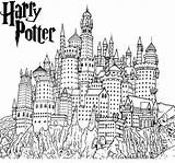 Potter Hogwarts Harry Coloring Castle Pages Sheet Awesome Colouring Sheets 3d A4 School Kids Arrival Fans Visit Choose Board sketch template