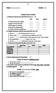 english test paper  grade   grammar reading comprehension