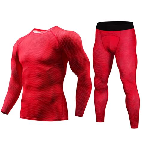 2018 new dry fit compression tracksuit fitness tights jerseys set base