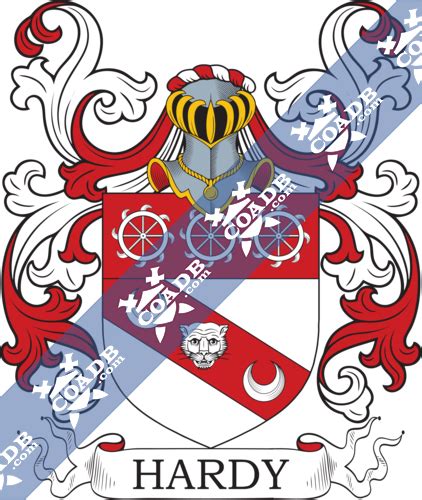 hardy family crest coat  arms   history coadb eledge family genealogy