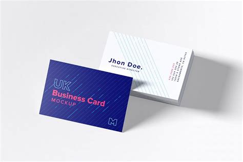 uk business cards mockup mockuptree