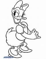 Daisy Duck Coloring Pages Donald Disney Classic Funstuff Disneyclips sketch template