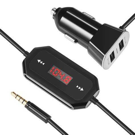 fm car radio transmitter  mm audio plug  car charger  iphonefm wireless