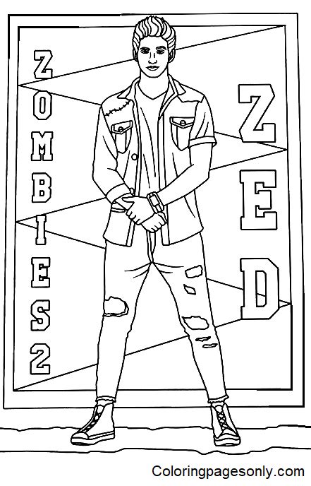 zombies zed coloring pages