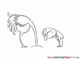 Coloring Pages Ostrich Printable Sheet Title sketch template