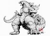 Godzilla Idw Kaijusamurai Goji Ausmalbild Ausmalen Kaiju sketch template