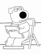 Coloring Pages Griffin Guy Family Brian Reading Book Color Getdrawings Peter Getcolorings Kids Stewie sketch template