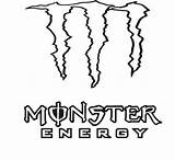 Monster Logo Energy Coloring Pages Drawing Clipart Clipartmag sketch template