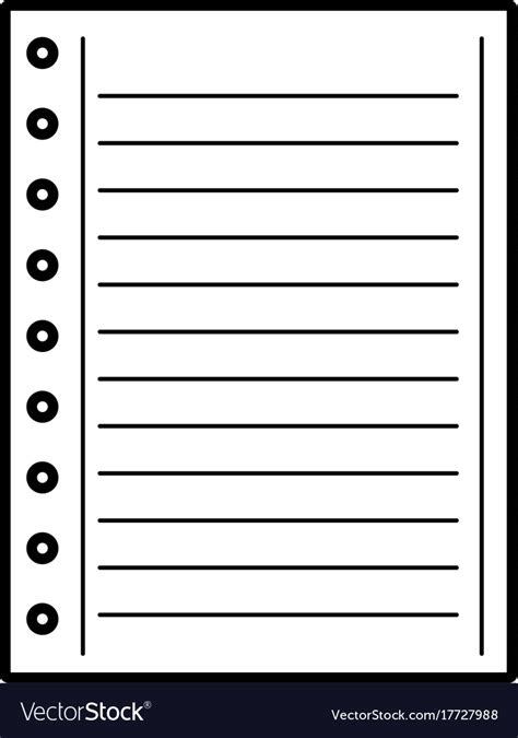 lined paper note page blank school royalty  vector image