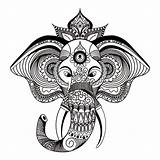 Mandala Elefante Mandalas Imprimir Elefantes Elephant Zentangle Descarga Seleccionar Artículo sketch template